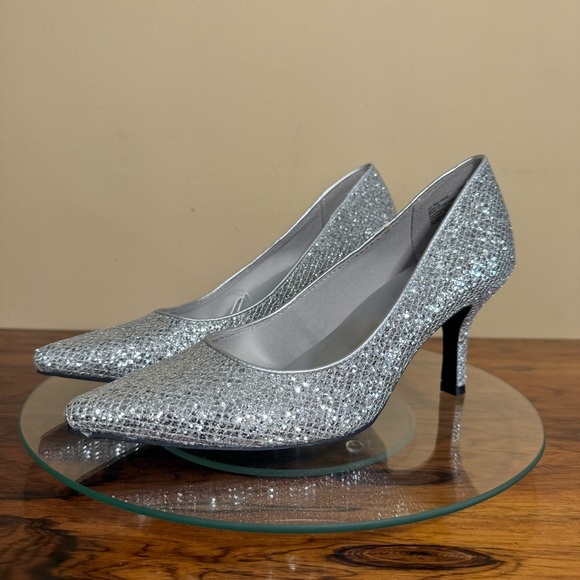Fiona silver sparkly glittery heels size 8 - Picture 1 of 17